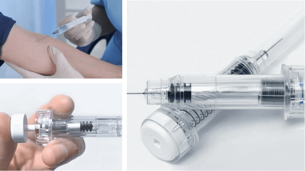 A collage of images showing medical devices containing springs, illustrating the range of applications of Lesjöfors’ products.